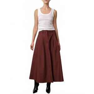 NEW HERSKIND bryan midi skirt in mahogany